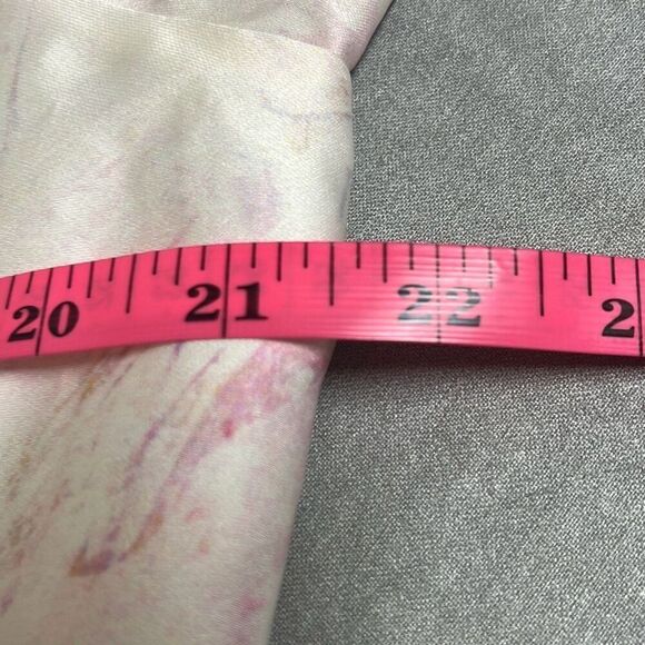 BCBG Maxazria Pink White Floral Satin Mini Dress Belted Pockets NWT 16 $348 MSRP - Picture 14 of 16